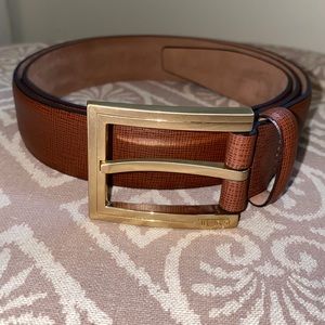 Timing men’s brown leather dress belt size 38 / 95